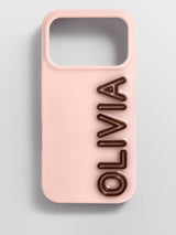 BaubleBar Fine Line Custom iPhone Case - Baby Pink/Dark Brown -
Custom Phone Case