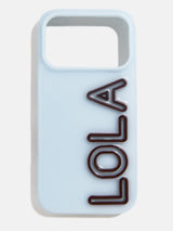 BaubleBar Fine Line Custom iPhone Case - Baby Blue/Dark Brown -
Custom Phone Case