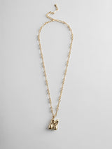 BaubleBar Oversized Bubble Custom Initial Necklace - Oversized Bubble Initial -
Chunky custom necklace on gold chain