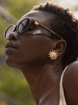 BaubleBar Catching Sunshine Earrings - Sun -
Gold statement earrings