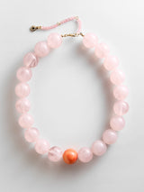 BaubleBar Jane Beaded Necklace - Rose Quartz/Carnelian -
Chunky statement necklace