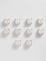 BaubleBar Block Party Varsity Number Custom Bracelet - White Double Digit -
Custom number bracelet