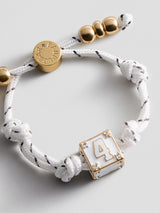 BaubleBar Block Party Varsity Number Custom Bracelet - White Single Digit -
Custom number bracelet