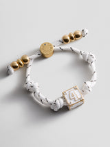 BaubleBar Block Party Varsity Number Custom Bracelet - White Single Digit -
Custom number bracelet