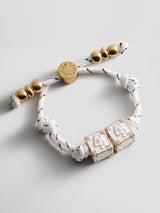 BaubleBar Block Party Varsity Number Custom Bracelet - White Double Digit -
Custom number bracelet
