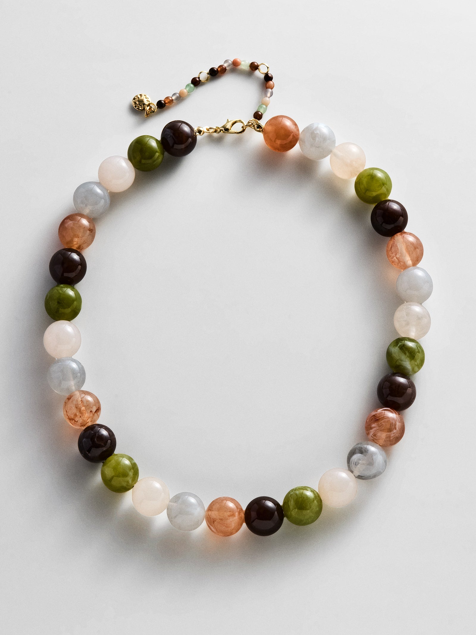 BaubleBar Mini Jane Beaded Necklace - Earth Tones