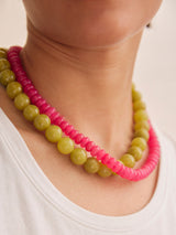 BaubleBar Joyce Semi-Precious Beaded Necklace - Fuchsia Agate Bead -
Beaded necklace for stacking