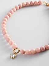 BaubleBar Janette Beaded Ring Necklace - Light Pink -
Resin charm necklace
