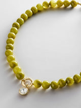BaubleBar Janette Beaded Ring Necklace - Olive -
Resin charm necklace