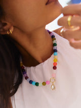 BaubleBar Janette Beaded Ring Necklace - Multi -
Resin charm necklace