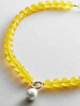 BaubleBar Janette Beaded Ring Necklace - Citrine -
Resin charm necklace