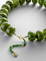 BaubleBar Joan Semi-Precious Necklace - Dark Olive -
Chunky statement necklace