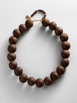 BaubleBar Jane Beaded Necklace - Wood -
Chunky statement necklace
