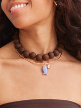 BaubleBar Jane Beaded Necklace - Wood -
Chunky statement necklace