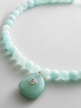 BaubleBar Jamie Semi-Precious Beaded Necklace - Light Turquoise/Jade -
Statement pendant necklace