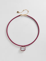 BaubleBar Lindsey Crystal Collar Necklace - Crimson Red -
Choker collar necklace