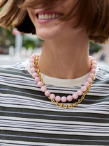 BaubleBar Mini Jane Beaded Necklace - Mauve Bead -
Chunky pink necklace
