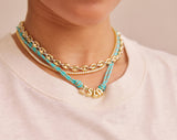 BaubleBar Bubble Letter Custom Paracord Necklace - Turquoise -
Custom Name Necklace