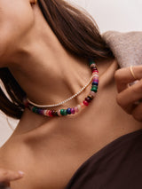 BaubleBar Joyce Semi-Precious Beaded Necklace - Dark Multi Bead -
Beaded necklace for stacking