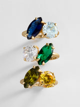 BaubleBar Toi et Moi Custom Birthstone Ring - Gold
