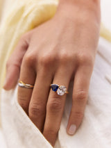 BaubleBar Toi et Moi Custom Birthstone Ring - Gold -
Personalized crystal ring