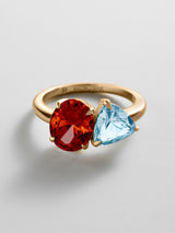 BaubleBar Garnet|Aquamarine -
Personalized crystal ring