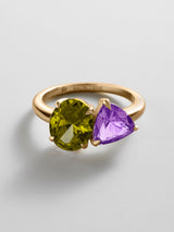 BaubleBar Peridot|Light Amethyst -
Personalized crystal ring