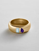 BaubleBar Aquamarine|Amethyst -
Personalized crystal ring