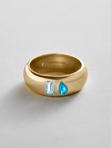 BaubleBar Aquamarine|Blue Zircon -
Personalized crystal ring