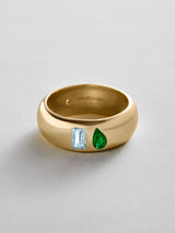 BaubleBar Aquamarine|Emerald -
Personalized crystal ring