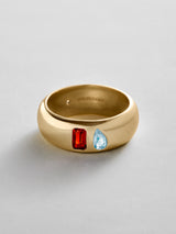 BaubleBar Garnet|Aquamarine -
Personalized crystal ring