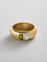 BaubleBar Peridot|Aquamarine -
Personalized crystal ring