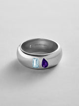 BaubleBar Aquamarine|Amethyst -
Personalized crystal ring