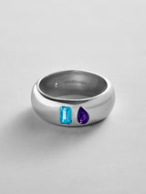 BaubleBar Blue Zircon|Amethyst -
Personalized crystal ring