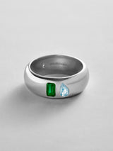 BaubleBar Emerald|Aquamarine -
Personalized crystal ring