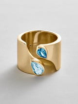 BaubleBar Aquamarine|Blue Zircon -
Personalized crystal ring