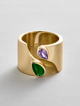 BaubleBar Emerald|Light Amethyst -
Personalized crystal ring