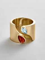 BaubleBar Garnet|Aquamarine -
Personalized crystal ring