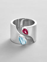 BaubleBar Aquamarine|Ruby -
Personalized crystal ring