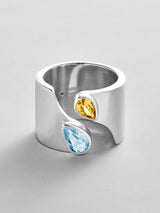 BaubleBar Aquamarine|Topaz -
Personalized crystal ring