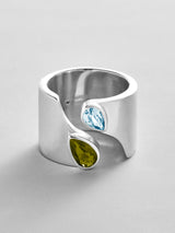 BaubleBar Peridot|Aquamarine -
Personalized crystal ring