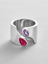 BaubleBar Ruby|Light Amethyst -
Personalized crystal ring