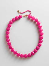BaubleBar Mini Jane Beaded Necklace - Fuchsia Agate Bead -
Chunky pink necklace