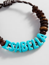 BaubleBar Wear Everywhere Waterproof Custom Bracelet - Tiger's Eye/Turquoise -
Personalized name bracelet