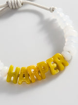 BaubleBar Wear Everywhere Waterproof Custom Bracelet - White Quartz/Yellow -
Personalized name bracelet