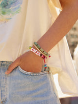 BaubleBar Wear Everywhere Waterproof Custom Bracelet - Light Multi/Pink -
Personalized name bracelet