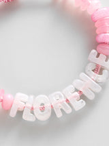 BaubleBar Wear Everywhere Waterproof Custom Bracelet - Light Pink/White Quartz -
Personalized name bracelet