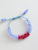 BaubleBar Wear Everywhere Waterproof Custom Bracelet - Blue Lace Agate/Fuchsia -
Personalized name bracelet