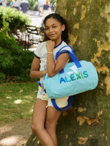 BaubleBar Thready to Go Kids' Custom Duffle - Light Blue/Blue Multi -
Children's day bag