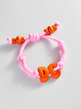 BaubleBar Knotty Enamel Initial Custom Bracelet - Pink/Orange Double Letter -
Personalized letter bracelet